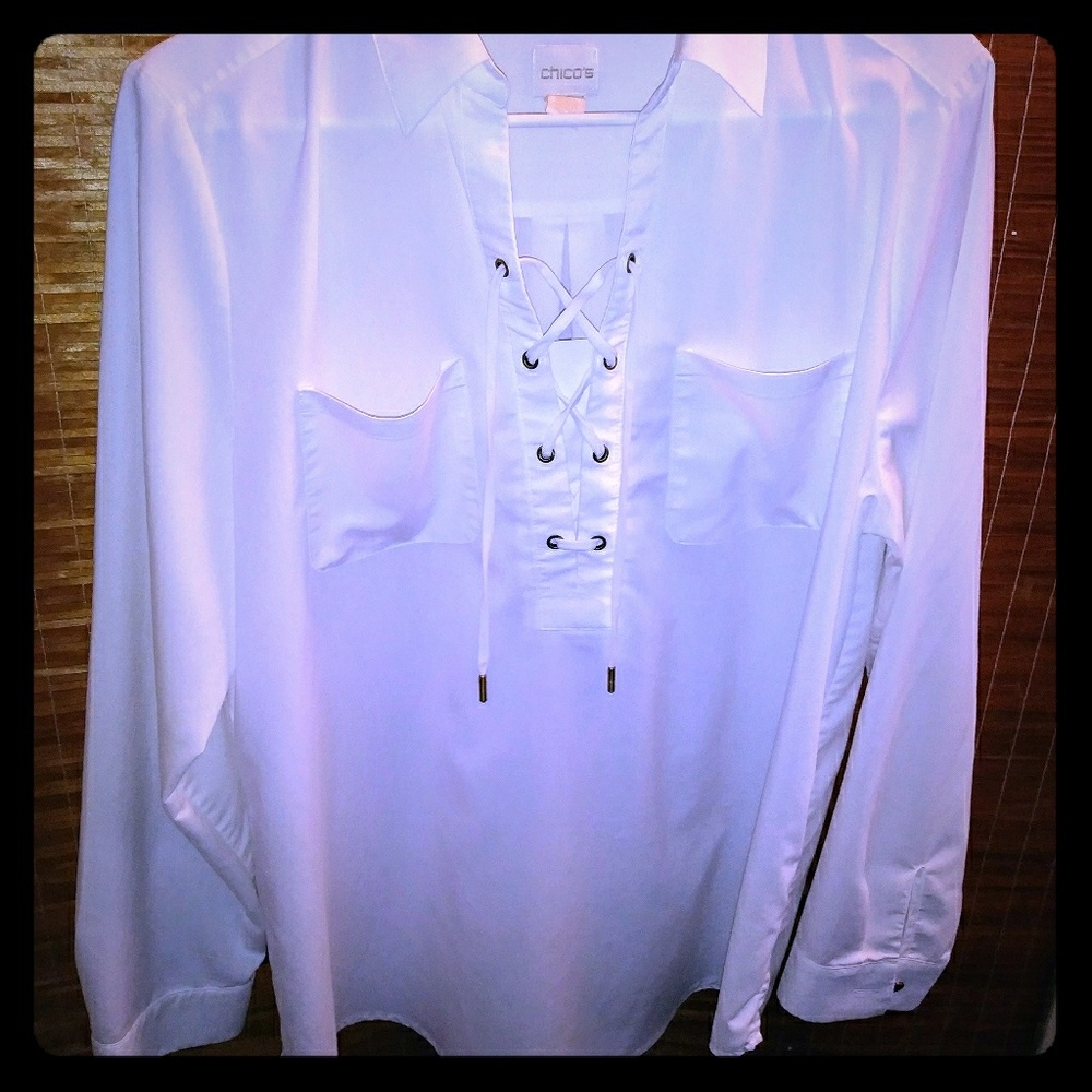 White Chicos Size 2 Blouse - image 1